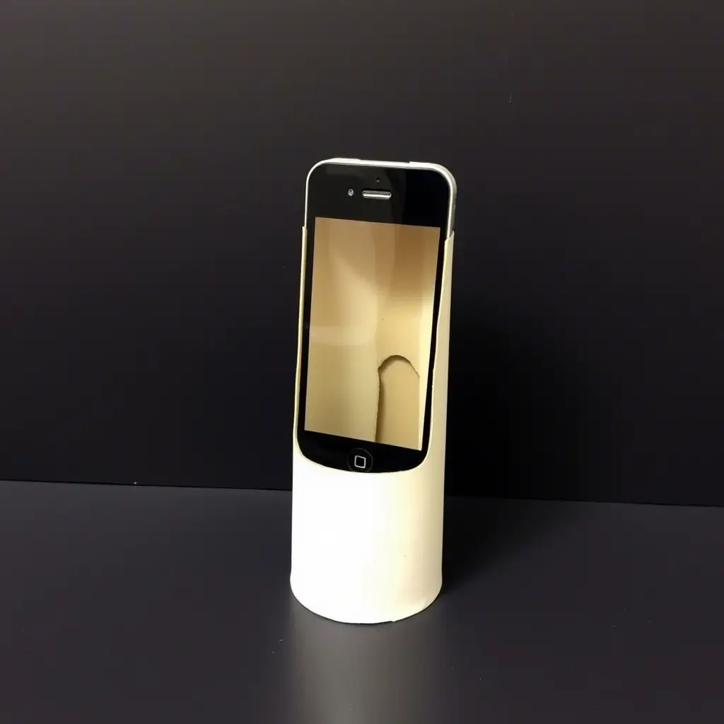 Suporte caseiro para celular.