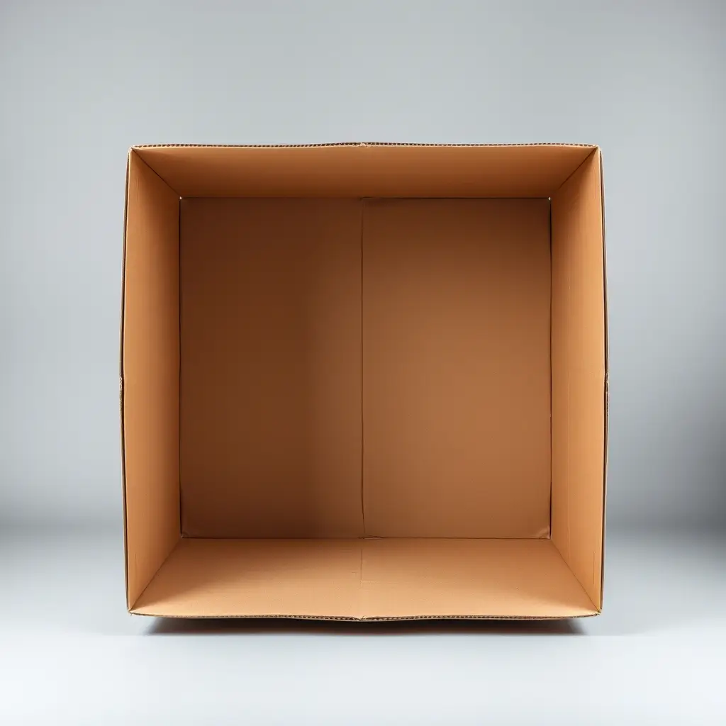 Caixa de papelão.